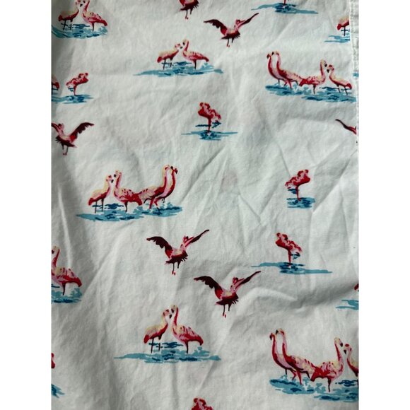 Denim & Flower Ricky Singh Slim Fit Mens Button Down Pink Flamingo Shirt Size Me - Picture 4 of 14